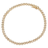 K18YG イエローゴールド ダイヤ1.00ct テニスチェーン ブレスレット レディース 【中古】